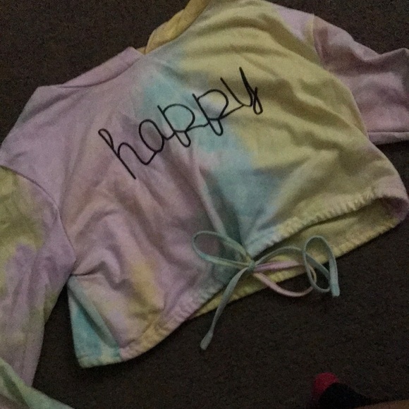 Long sleeve, thin, crop top hoodie - Picture 1 of 2